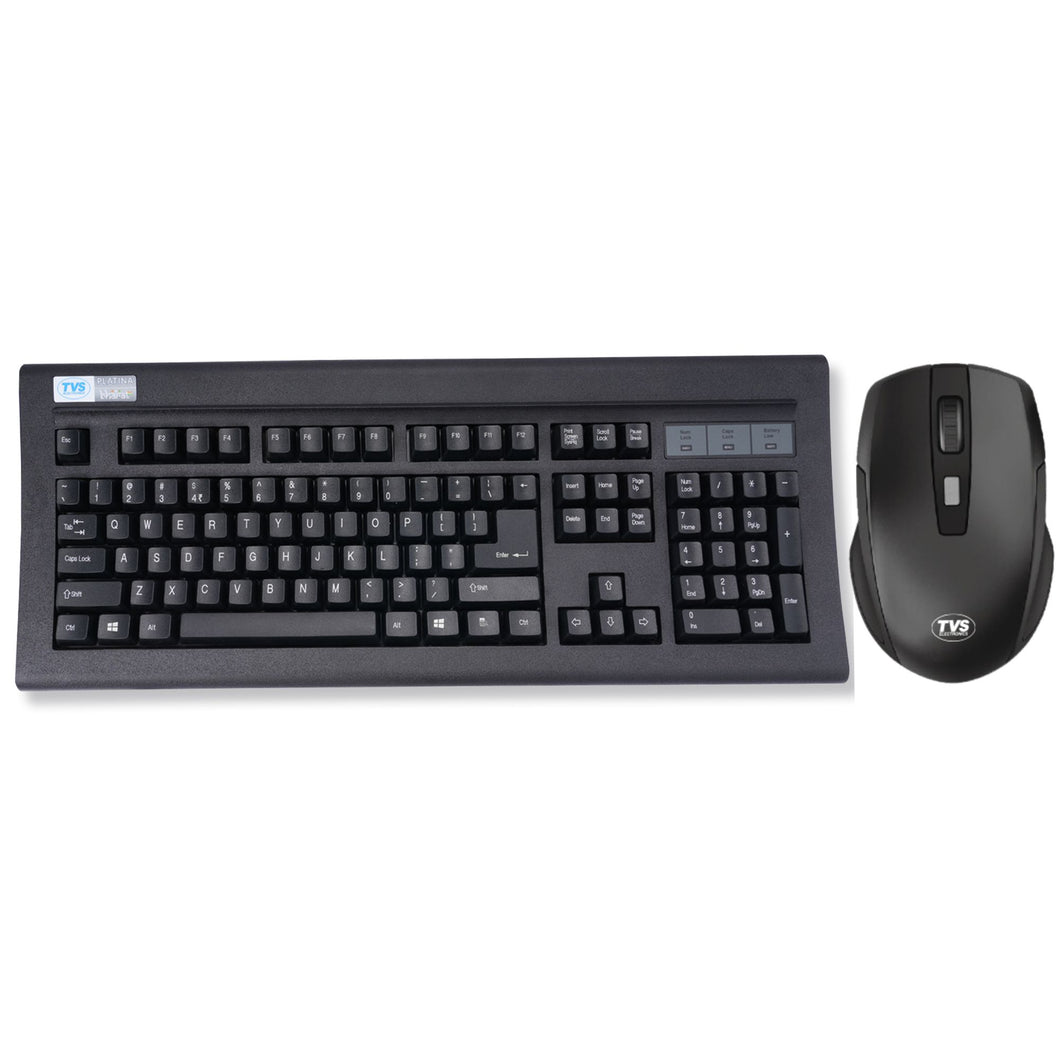 Gold Platina Wireless Mechanical Keyboard and Mouse Combo