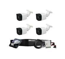 Load image into Gallery viewer, Full HD 2MP Cameras Combo KIT 4 Channel Full HD DVR + 4 Bullet Cameras + 1 TB Hard Disc + Wire Roll + Supply &amp; All Required connectors - CCTV Bundle 6
